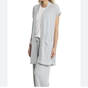 Barefoot dreams cozy chic ultra lite sleeveless long cardigan  M